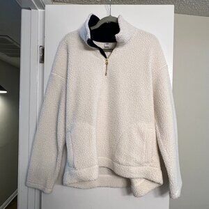 Old Navy Fuzzy Quarter Zip Collared Pullover